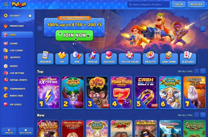 Pistolo Casino interface
